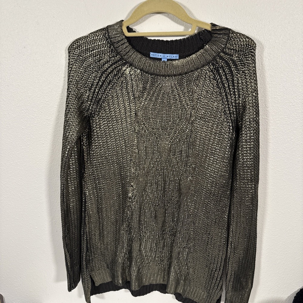 Antonio Melani Sweater Wet Metallic Look L/S‎ XS T1